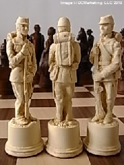 American Civil War Plain Theme Chess Set